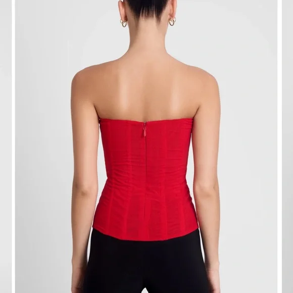 NWT LEAU Muse mesh corset top - Picture 4 of 7